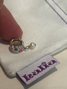 Halia “When Hearts Collide” Charm - Sterling Silver w/ pink & blue enamel